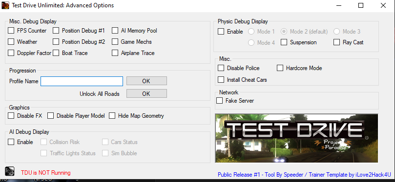 TDU Advanced Options [Lost tool]